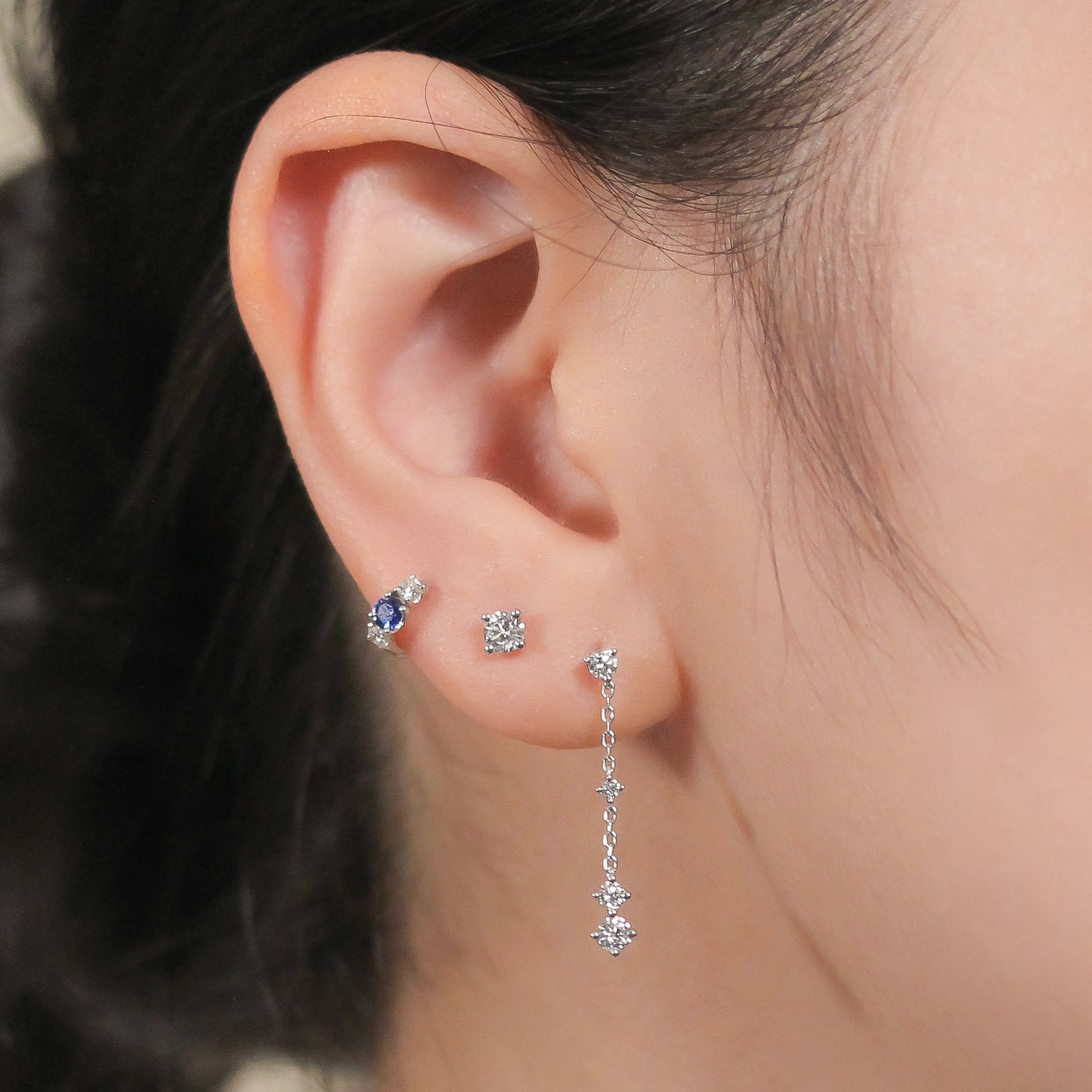 Diamond drop earrings